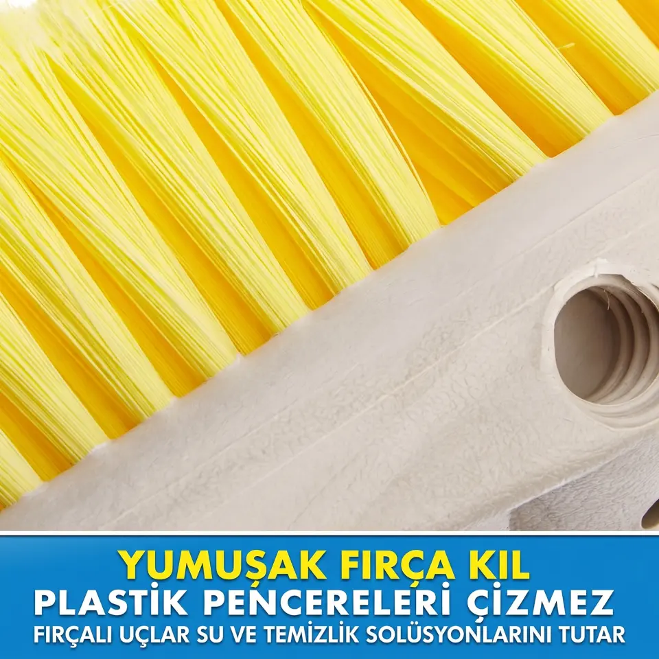 Starbrite® - Yumuşak Güverte ve Cam Fırçası Sarı (20 cm): Cam ve Pleksiglas İçin %100 Çizilmez Güvence, Batmayan Hafif Tasarım!
