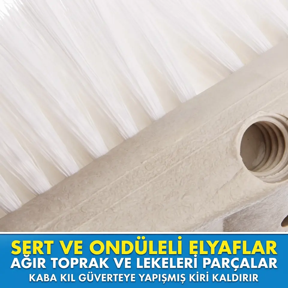 Starbrite® - Sert Güverte Fırçası Beyaz (20 cm): En Ağır Kirler ve Kaymaz Zeminler İçin Maksimum Temizlik Gücü!