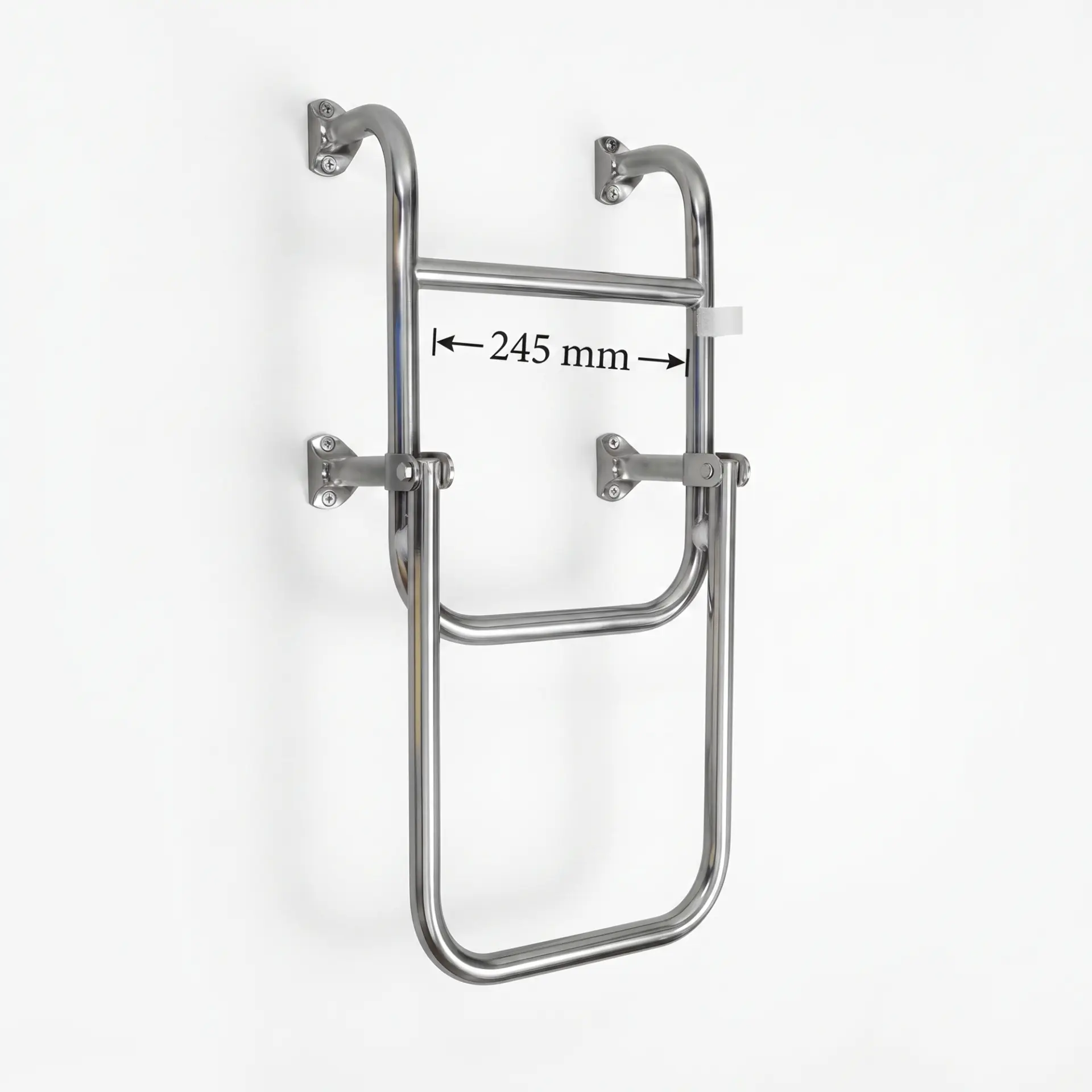 Sealux Katlanabilir Paslanmaz Tekne Merdiveni (2+1 Basamaklı) En: 24.5 cm Boy: 65 cm