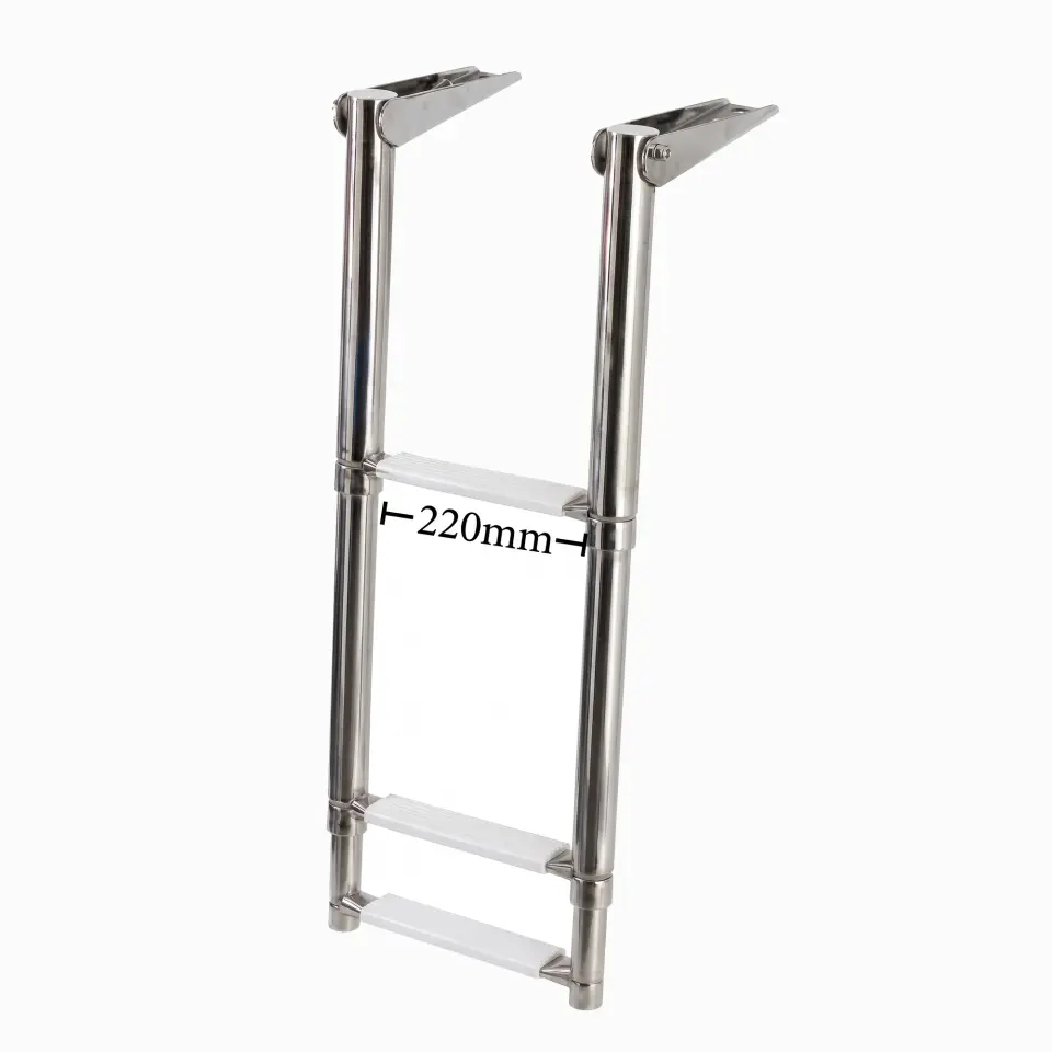 Sealux Teleskopik Paslanmaz Merdiven (3 Basamaklı) En: 22 cm Boy: 85 cm