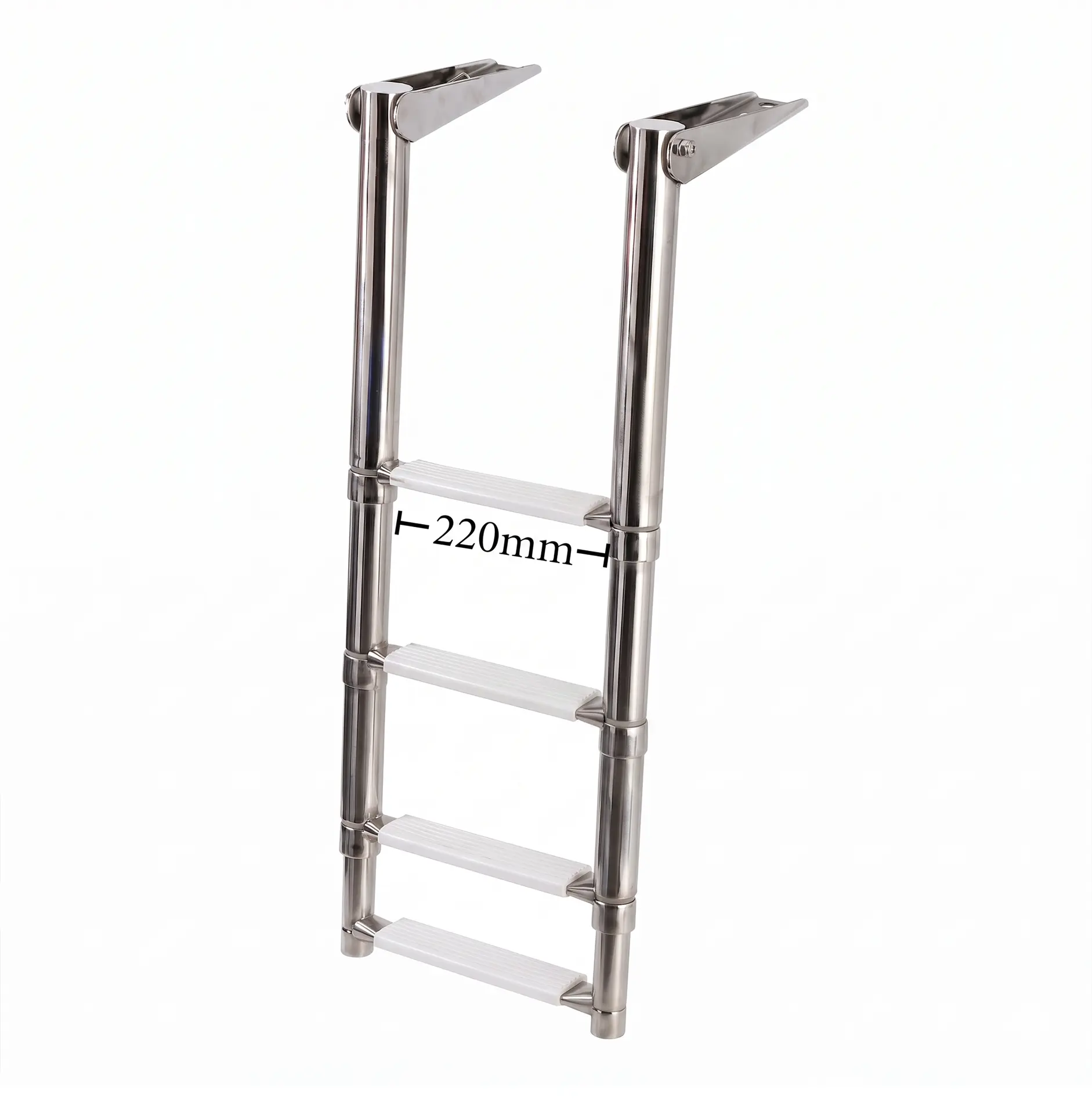 Sealux Teleskopik Paslanmaz Merdiven (4 Basamaklı) En: 22 cm Boy: 110 cm