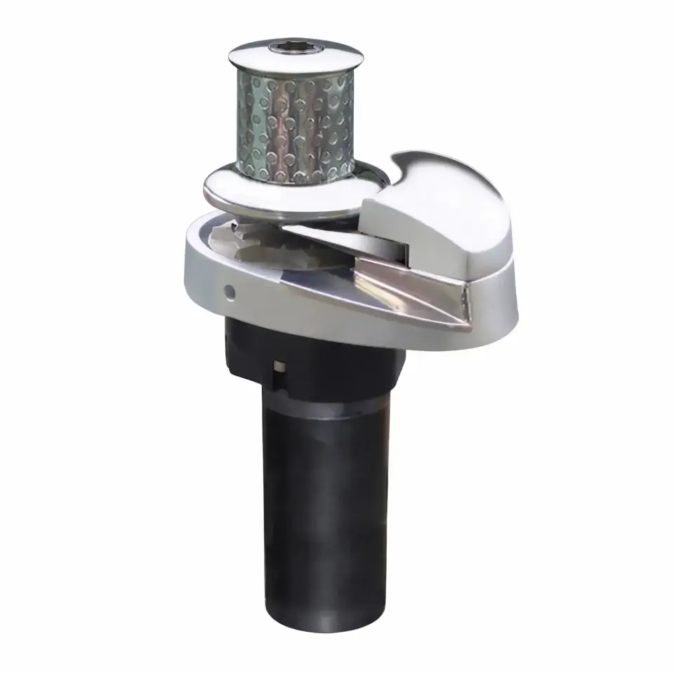 South Pacific VA600C - 12V Dik Irgat 6mm Tamburlu (Halat Fenerli) Alüminyum Gövdeli - Krom Şıklığı ve Güçlü Performans