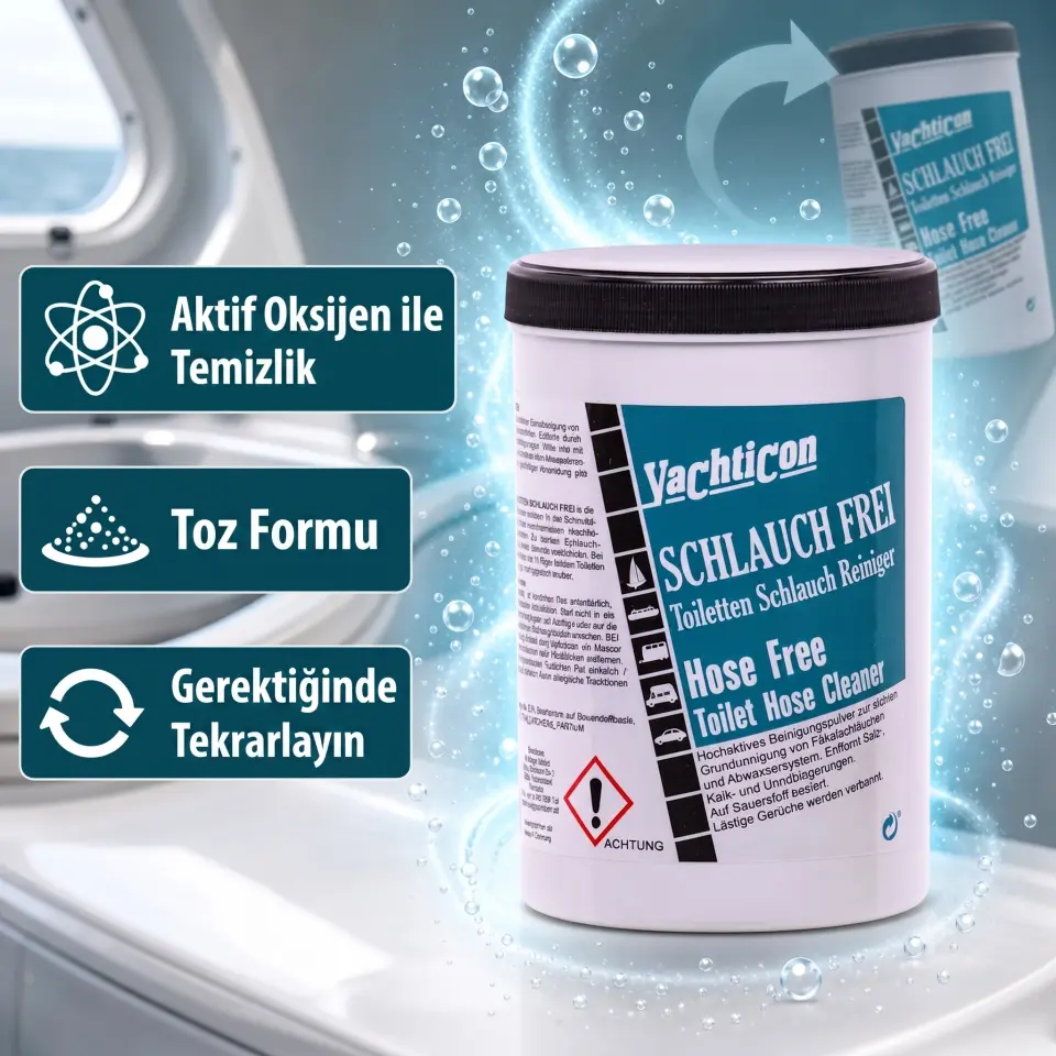 Yachticon - Hose Free Hortum Temizleme Tozu (1 Kg): Pis Su ve Hortum Tıkanıklıklarına, Kötü Kokulara Son!
