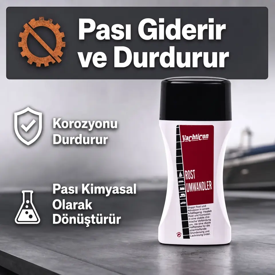 Yachticon - Paslanma ve Korozyon Önleyici Pas Dönüştürücü (250 ml): Pası Sökmez, Kararlı Bir Zırha Dönüştürür!