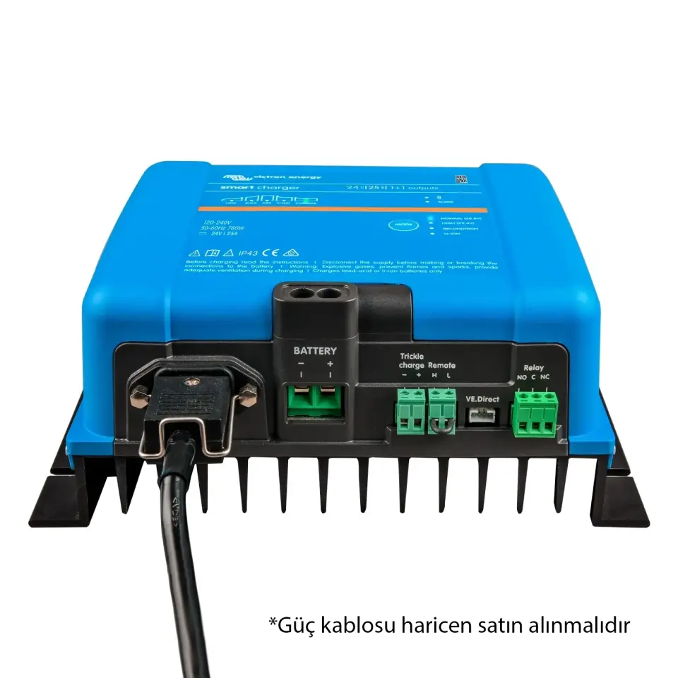 Victron Energy - Phoenix Smart IP43 24/25 (1+1) Şarj Cihazı: Çift Akü Yönetimi, 6 Aşamalı Akıllı Şartlar ve Bluetooth Kontrolü!