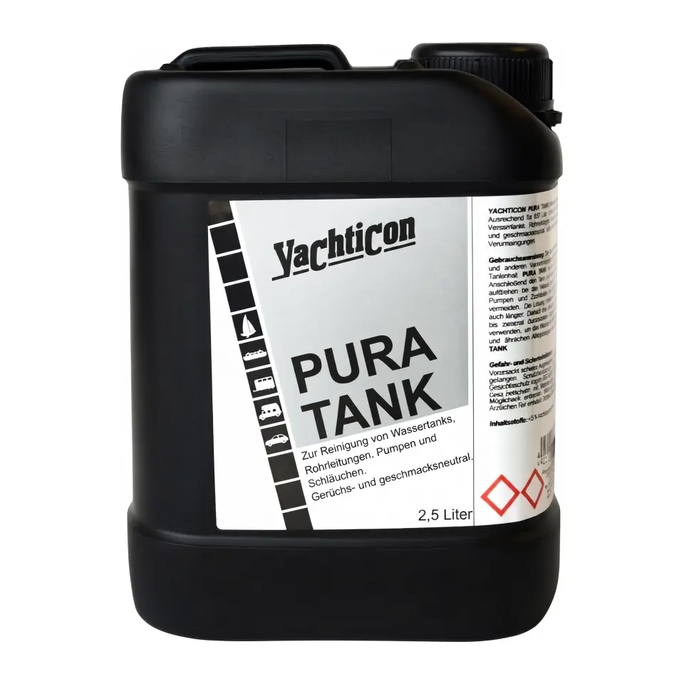 Yachticon - Pura Tank Depo Temizleyici (2,5 L): Su Deponuzda Klora Gerek Kalmadan Kusursuz Hijyen ve Tertemiz İçme Suyu!