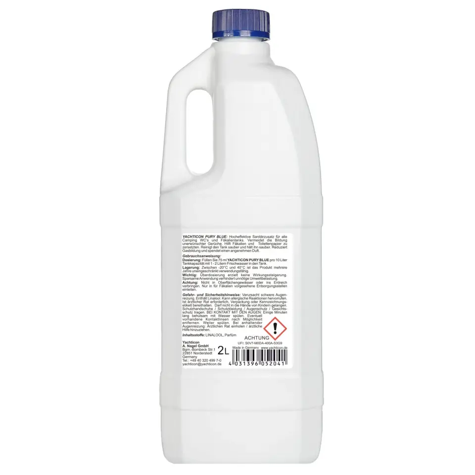 Yachticon - Pury Blue Tank Koku Önleyici (2 Lt): Pis Su Tanklarında Kötü Kokulara ve Tıkanıklıklara Son!