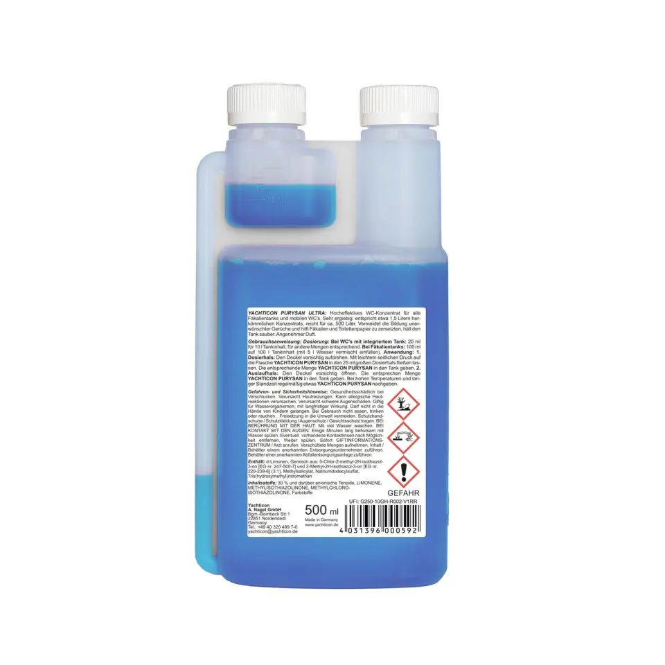 Yachticon - Purysan Ultra Tank ve Tuvalet Koku Önleyici (500 ml): Kompakt Boyutta Dev Konsantre Güç ile Tuvalet Hijyeninde Tavizsiz Konfor!