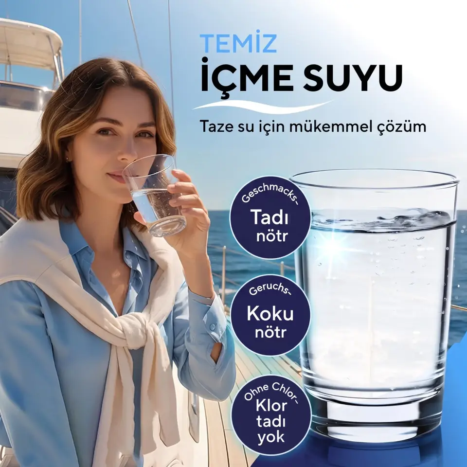 Yachticon - Aqua Clean Klor İçermez (100 Tablet): Güvenli Ve Taze İçme Suyu Sağlar.