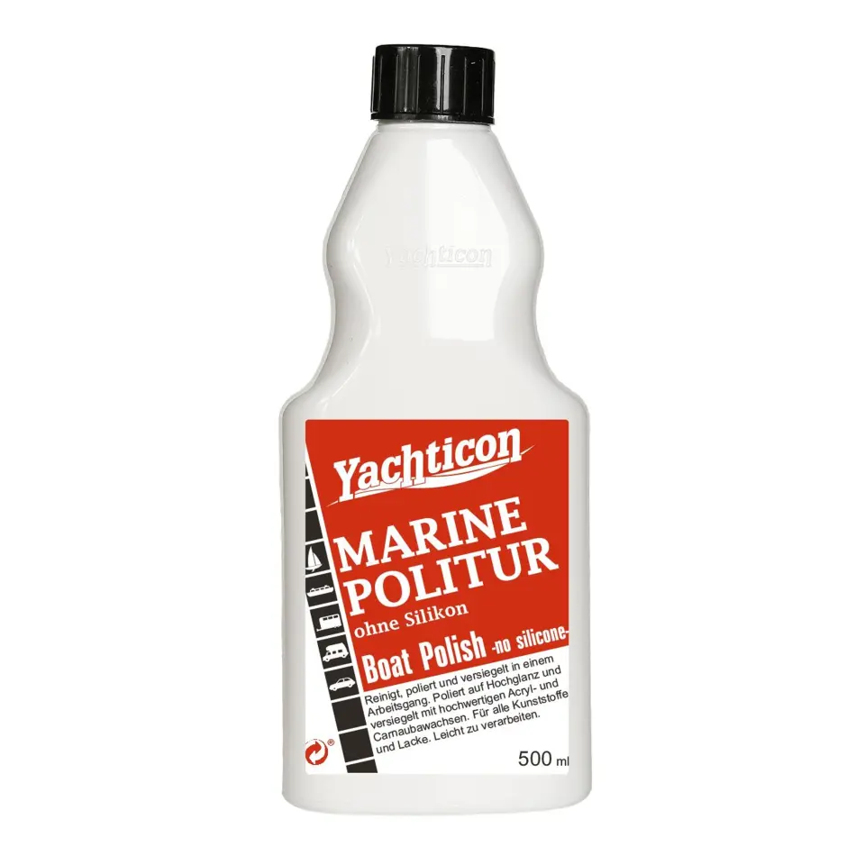 Yachticon - Silikonsuz Marin Parlatıcı Cila (500 ml): Boyamaya Engel Olmayan, Carnauba Wax Destekli Profesyonel Parlaklık!
