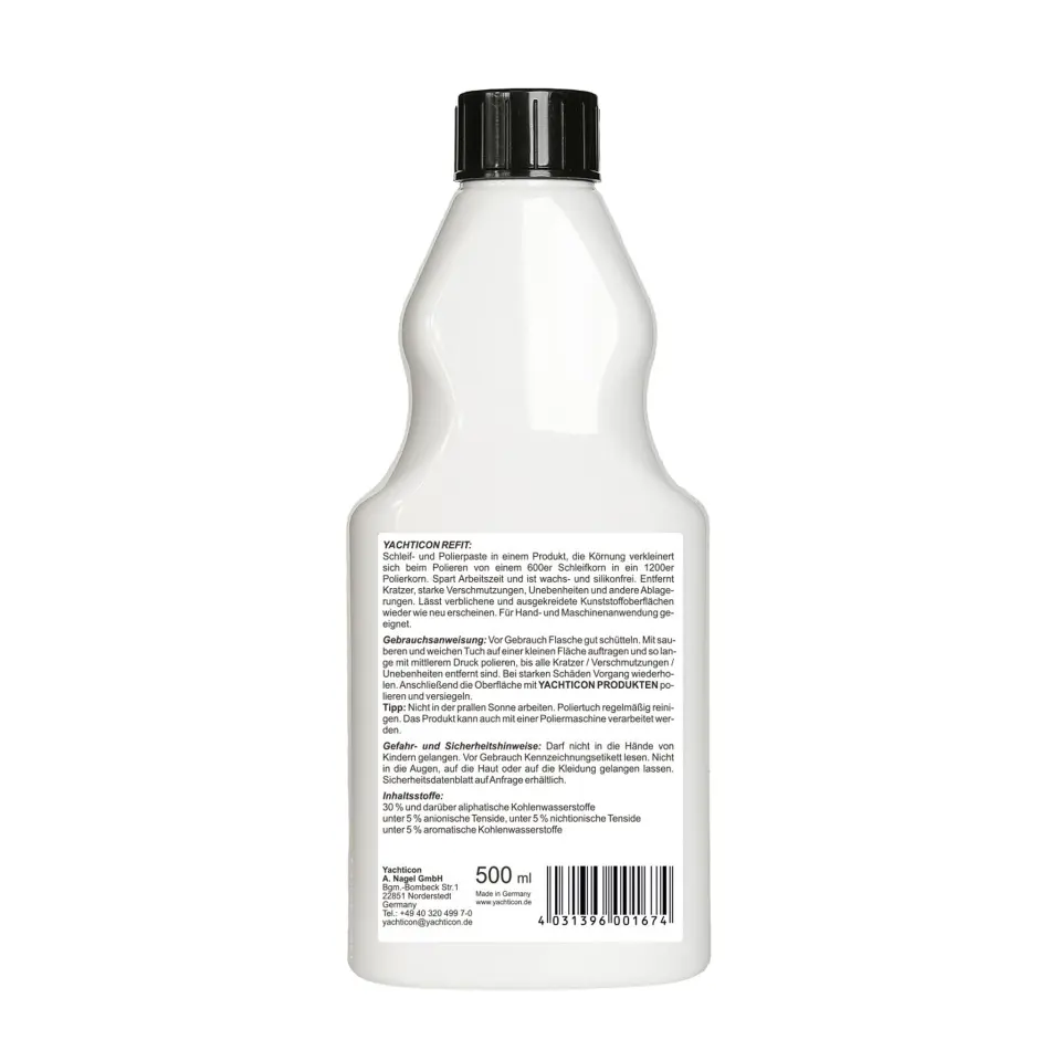 Yachticon - Refit Akıllı Pasta, Ovalama ve Cila (500 ml): Tek Ürünle Zımparadan Pürüzsüz Parlaklığa Devrimci Geçiş!