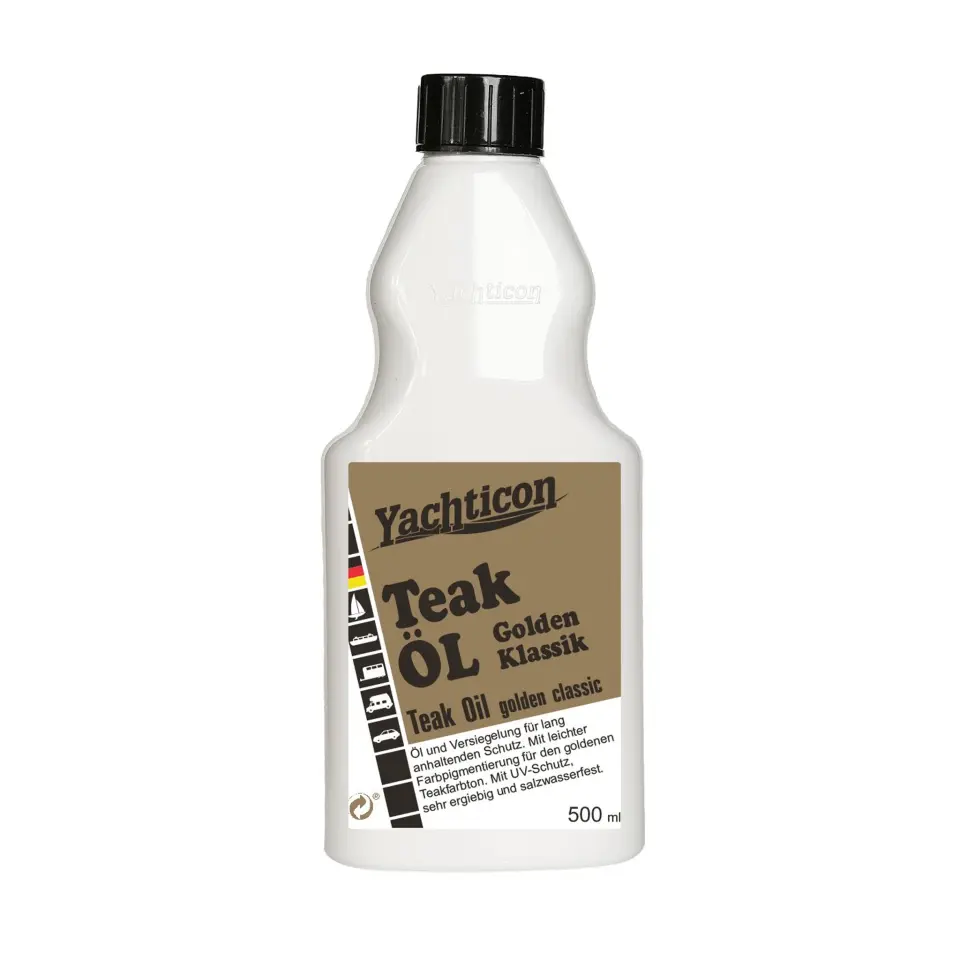 Yachticon - Tik Yağı Golden Klasik (500ml): Ahşap Yüzeylerinize Sıcak Altın Işıltısı ve Profesyonel Marin Kalkanı!
