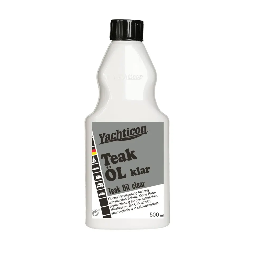 Yachticon - Şeffaf Tik Yağı (500 ml): Ahşabınızın Doğal Dokusuna Dokunmadan UV ve Su Kalkanı Oluşturun!