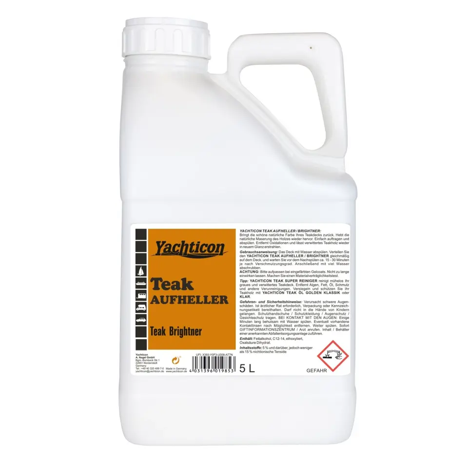Yachticon - Tik Renk Canlandırıcı ve Parlatıcı (5 Lt): Grileşmiş ve Solmuş Tik Ahşaplarınıza Hak Ettiği Doğal Işıltıyı Geri Verin!