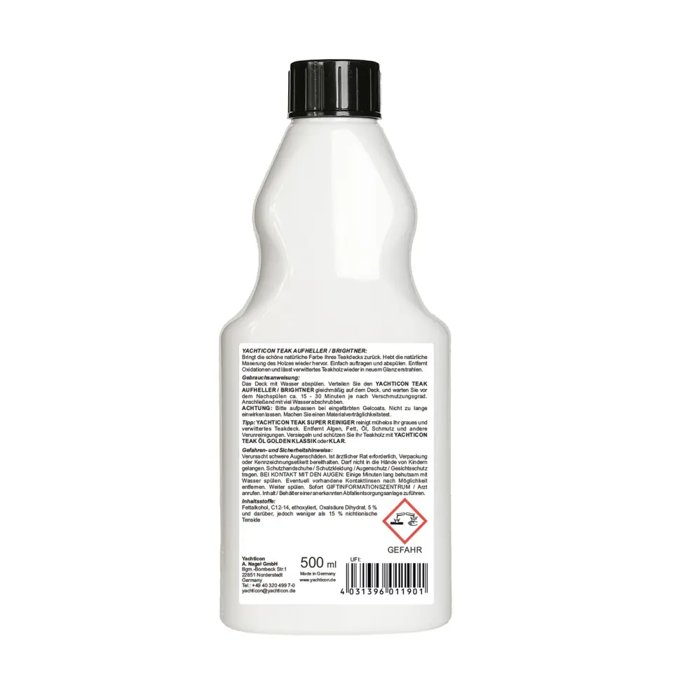 Yachticon - Tik Renk Canlandırıcı ve Parlatıcı (500 ml): Grileşmiş ve Solmuş Tik Ahşaplarınıza Hak Ettiği Doğal Işıltıyı Geri Verin!