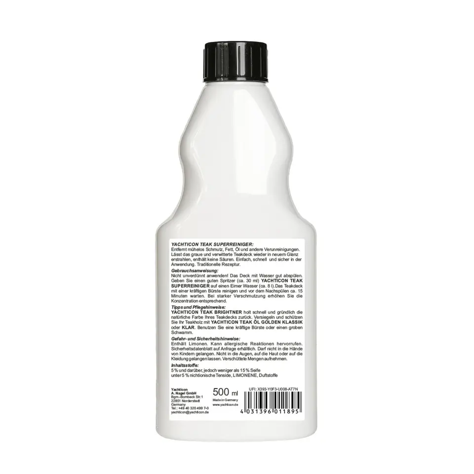 Yachticon - Tik Süper Temizleyici (500 ml): Ahşabınıza ve Derzlerinize Zarar Vermeden Derinlemesine Marin Temizliği!