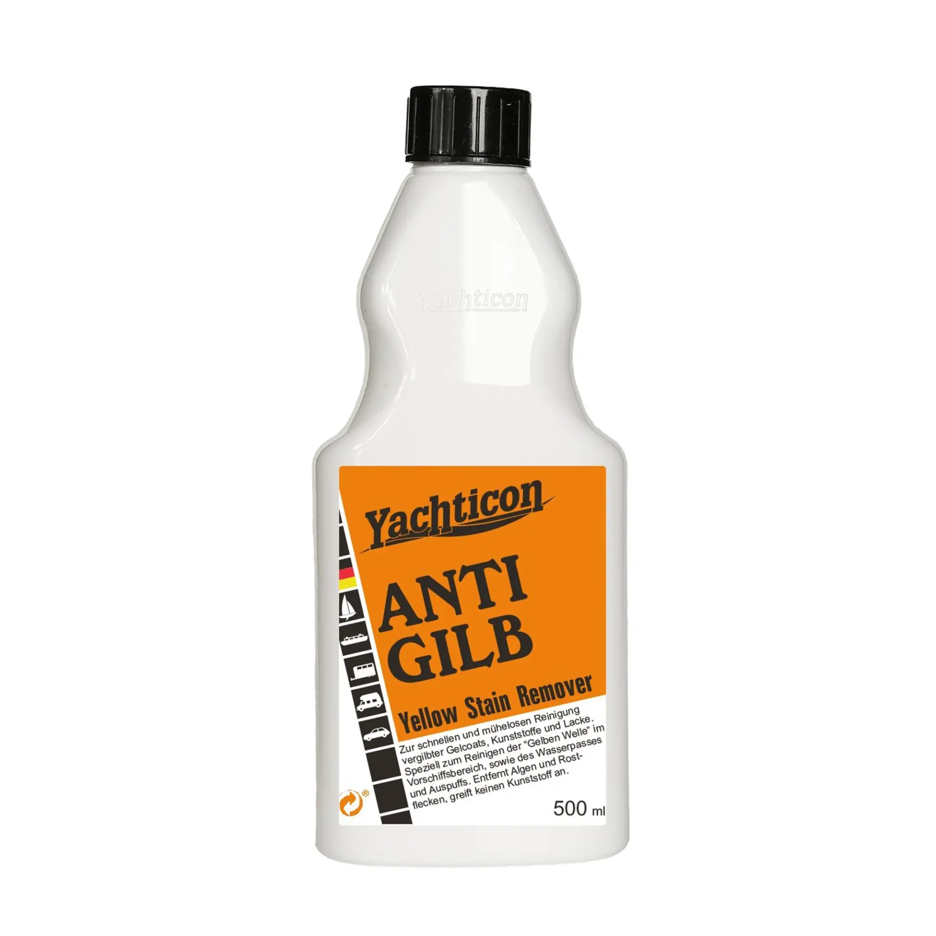 Yachticon - Sararma Giderici Önleyici (500 ml): Su Hattındaki ve Egzoz Çevresindeki İnatçı Sararmalara Ovalamadan Son Verin!