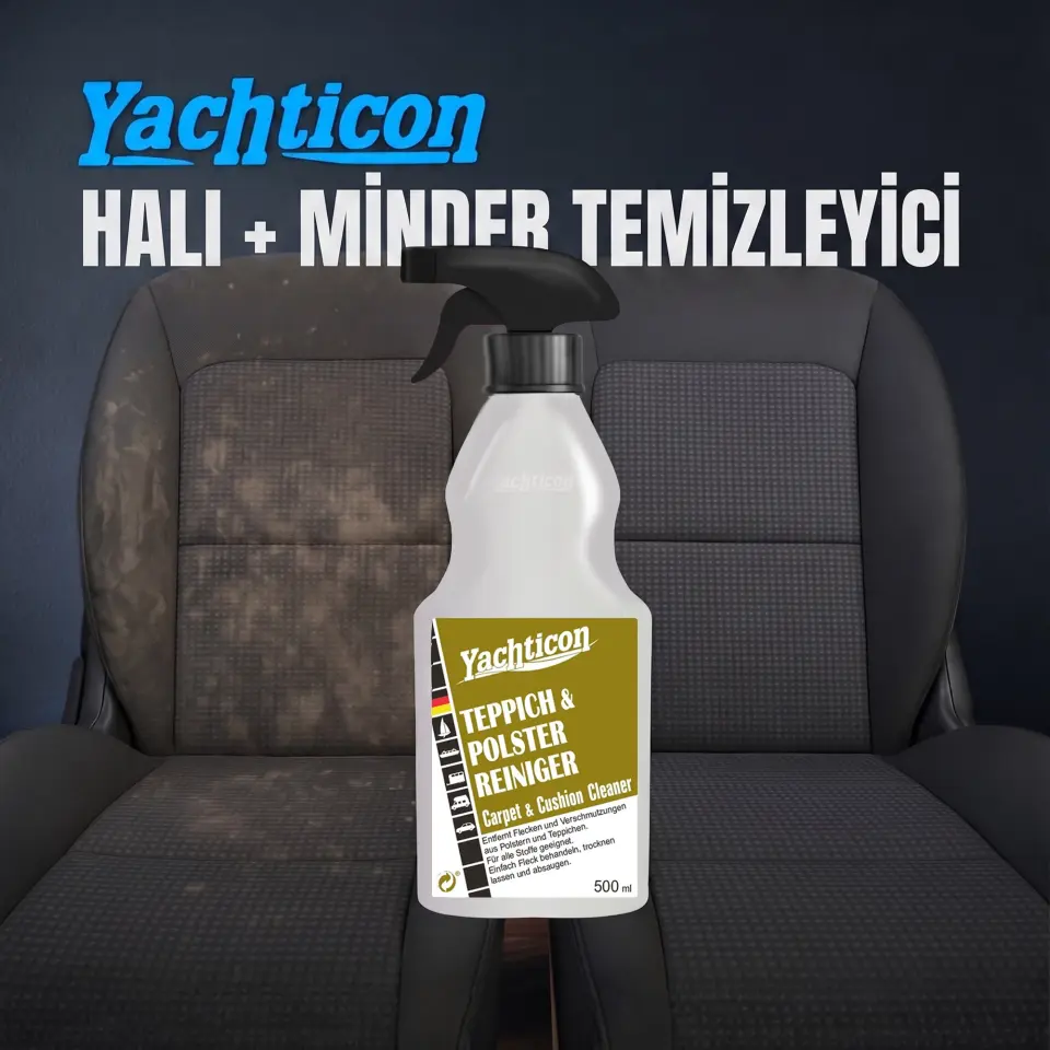Yachticon - Halı ve Minder Temizleyici (500 ml): Tekstil ve Koltuklarınızda Suyla Ovma Derdine Son Veren Kuru Temizlik Gücü!
