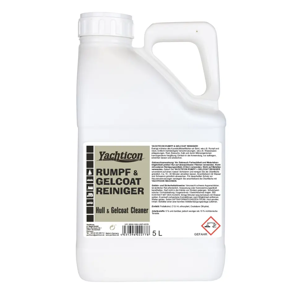 Yachticon - Tekne ve Jelkot Temizleyici (5 Lt): Gövde ve Güvertedeki En İnatçı Su Hattı Lekelerine ve Sararmalara Son!