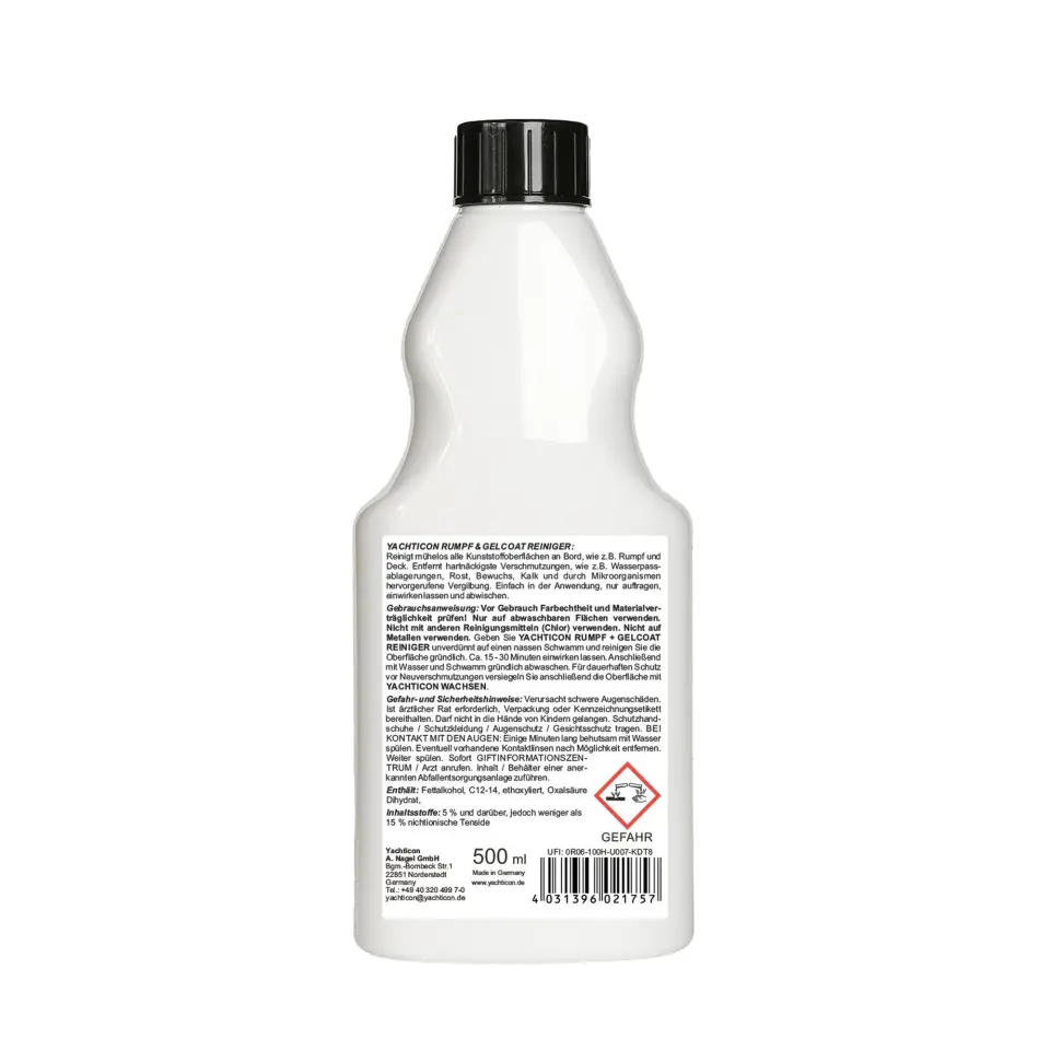 Yachticon - Tekne ve Jelkot Temizleyici (500 ml): Gövde ve Güvertedeki En İnatçı Su Hattı Lekelerine ve Sararmalara Son!