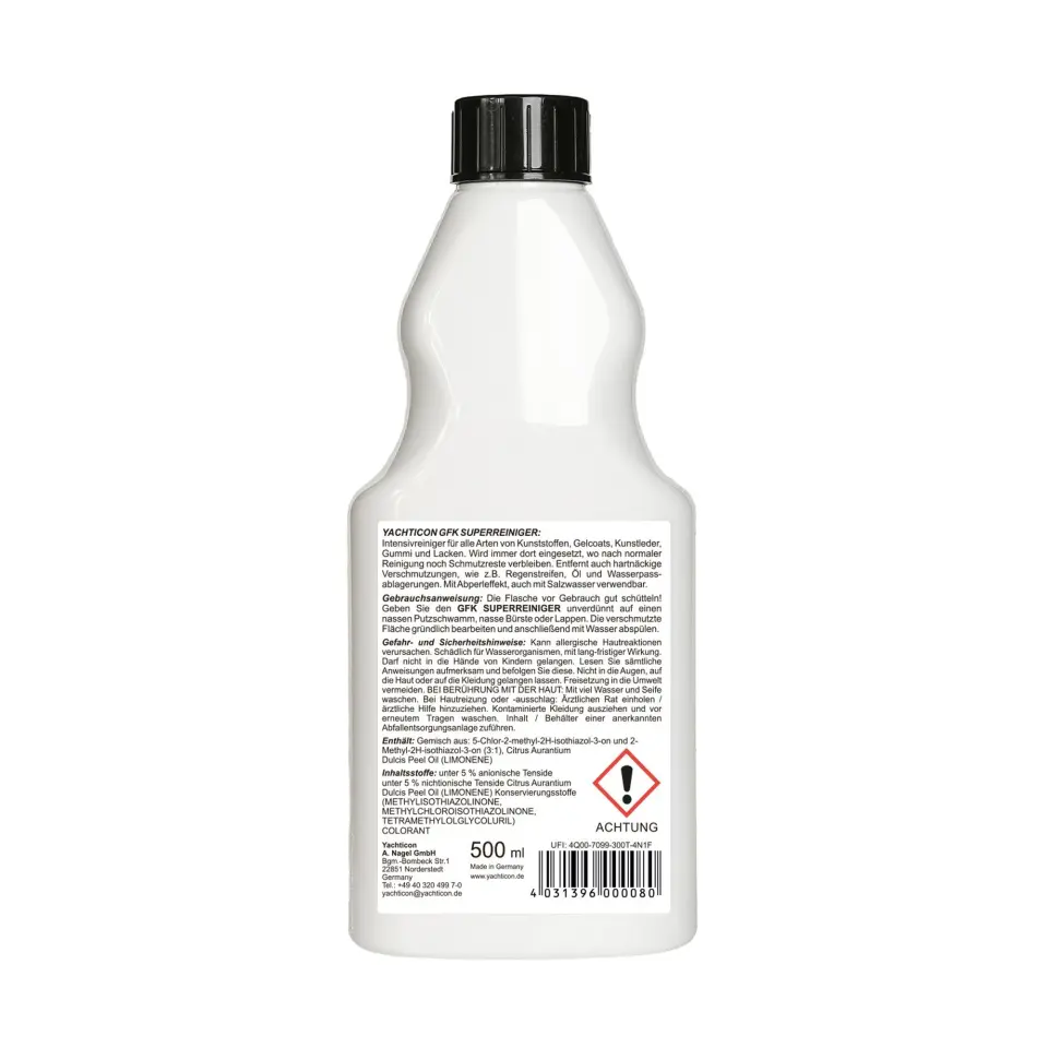 Yachticon - GRP Süper Fiberglas Temizleyici Leke Çıkarıcı (500 ml): Sıradan Şampuanların Çıkaramadığı En İnatçı Lekelere Kesin Çözüm!