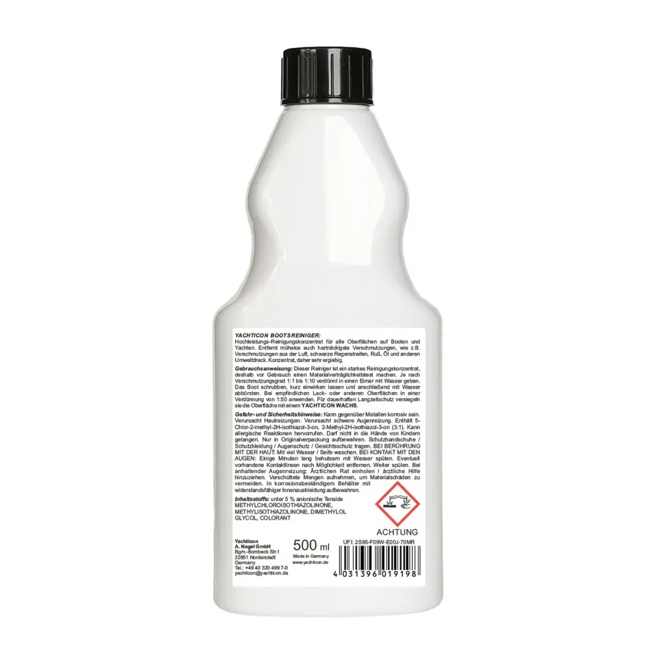 Yachticon - Yüksek Performanslı Tekne ve Bot Temizleyici (500 ml): Endüstriyel Kirlere, Siyah Yağmur İzlerine ve İnatçı Yağlara Karşı!