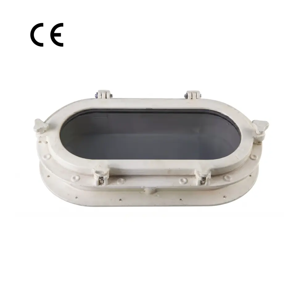 Sealux - Oval Lumboz ABS Plastik Beyaz (50x26cm): Füme Temperlenli Cam Estetiği ve Maksimum Sızdırmazlık Güvencesi!