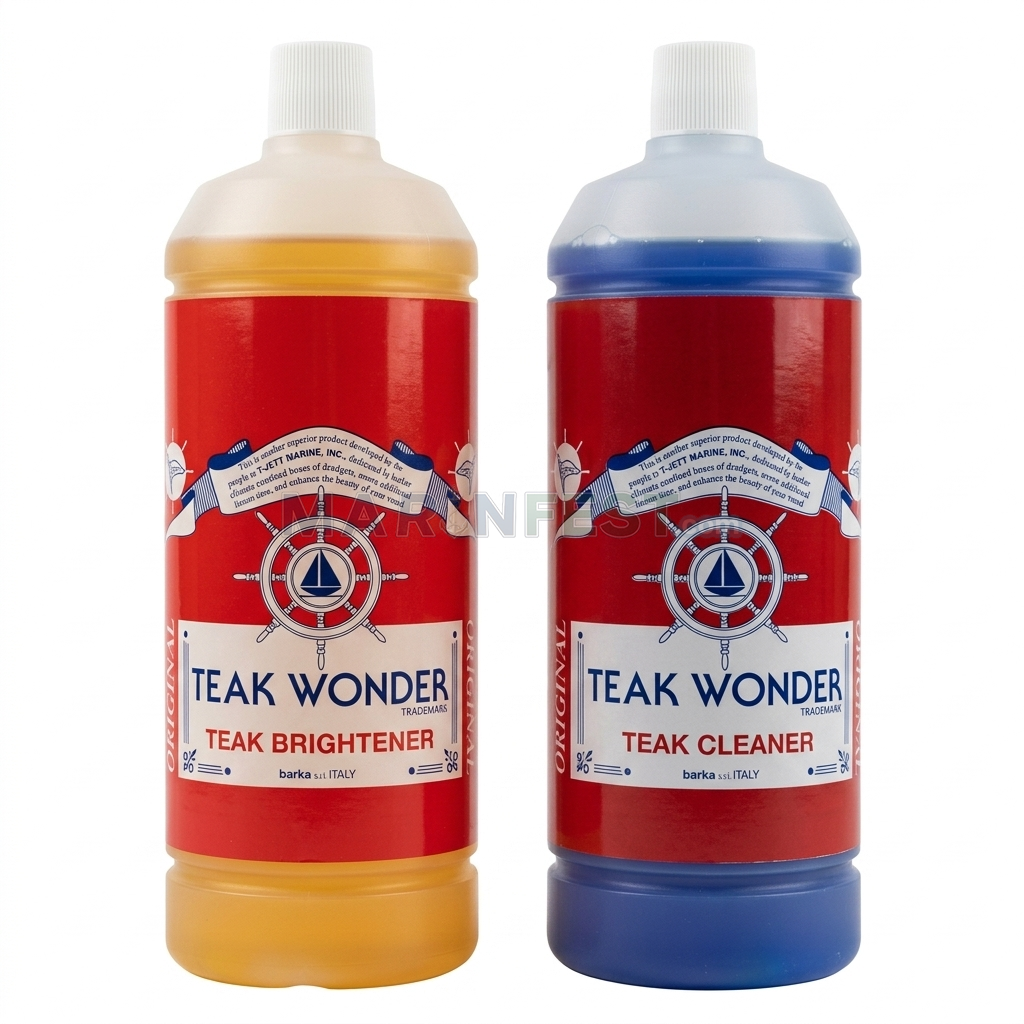 TEAK WONDER® İkili Teak (Tik) 1 Litre+1Litre (Brightener&Cleaner) Bakım Seti 1Lt.&1Lt.