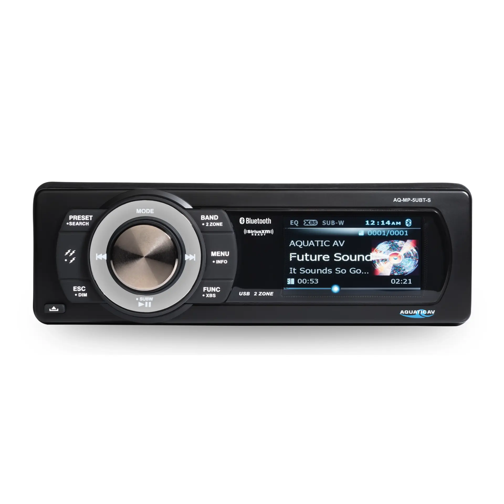Aquatic - MP5+ Stereo Marin Teyp / Müzik Çalar (Adventure+ Serisi): Açık Hava ve Deniz Tutkunları İçin Tasarlanmış Renkli Ekranlı, SiriusXM Uyumlu Su Geçirmez Marin Ses Sistemi!