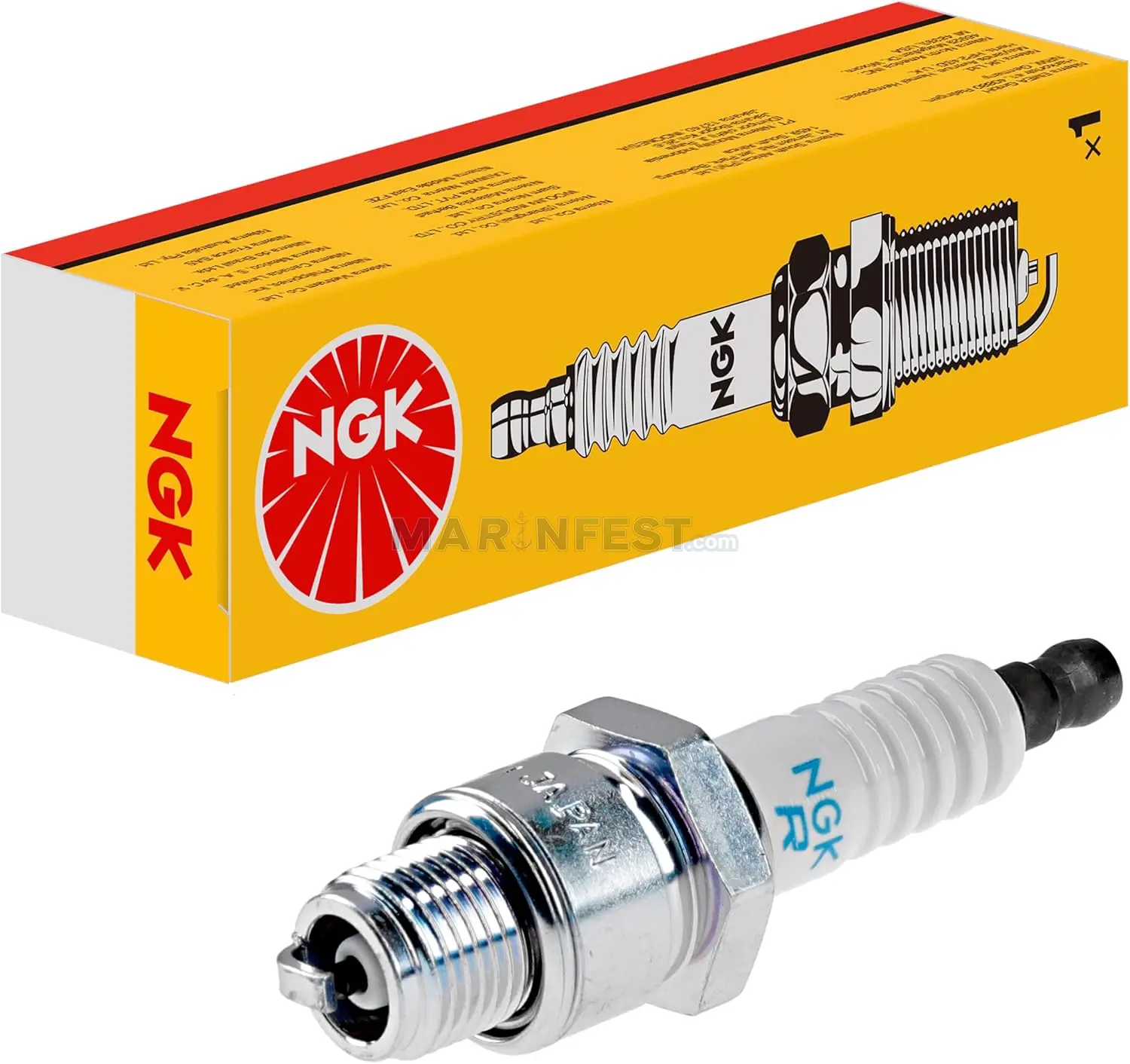 NGK BUJİ BR9HS-10 (4551) Yamaha Nikel Dıştan Takma Deniz Motoru Bujisi - Nickel Outboard Spark Plug