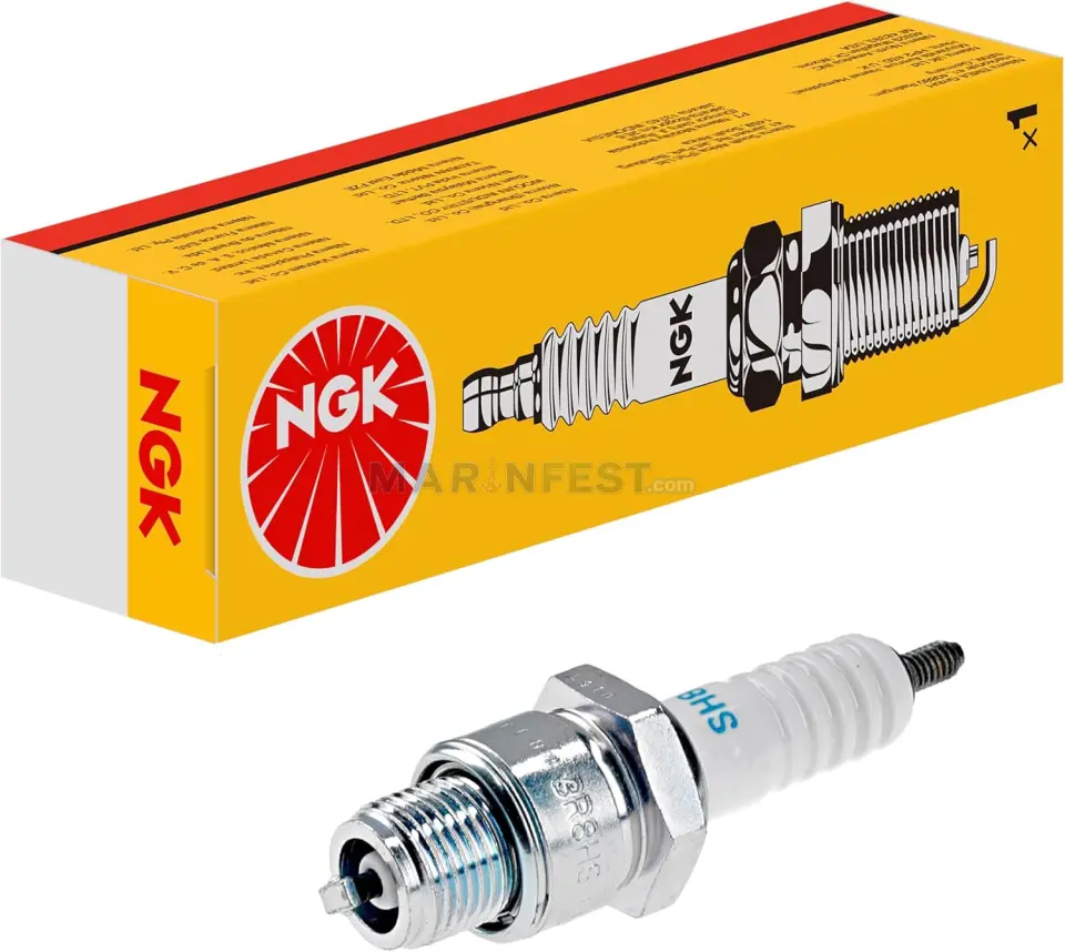 NGK BUJİ BR7HS (4122) Yamaha/Suzuki/Mercury/Tohatsu/Evinrude/Johnson Nikel Dıştan Takma Deniz Motoru Bujisi - Nickel Outboard Spark Plug
