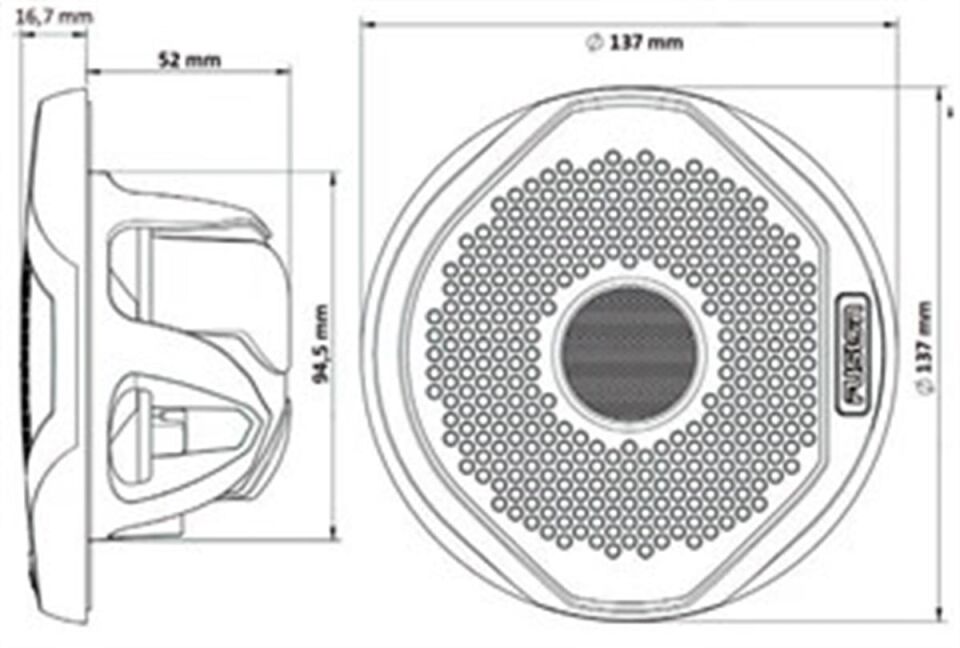 Fusion / made by Garmin - Marin Su Geçirmez Titanyum TweterlI Hoparlör