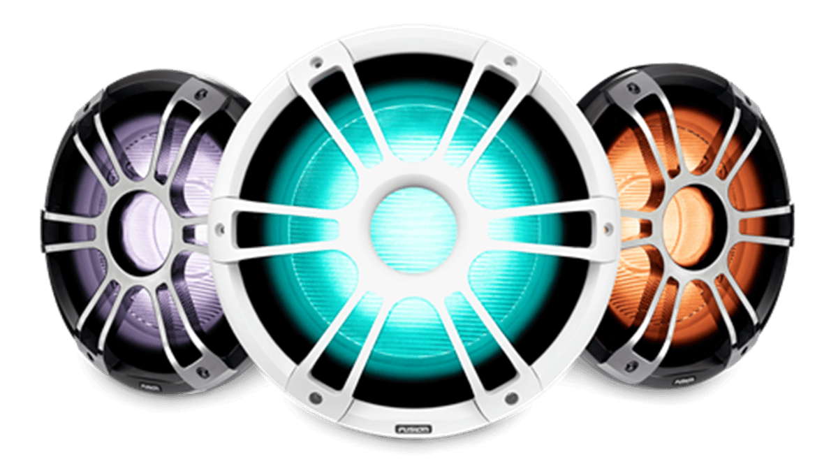 Fusion / made by Garmin - 12inç Subwoofer Ledli 1400W Sport Krom