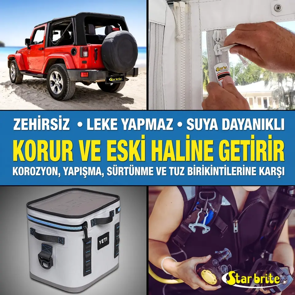Starbrite® - PTEF® Katkılı Çıtçıt ve Fermuar Yağlayıcı (56 g): Sıkışan Fermuarlara ve Paslanan Çıtçıtılara Son, Teflon Gücüyle Kusursuz Akıcılık!