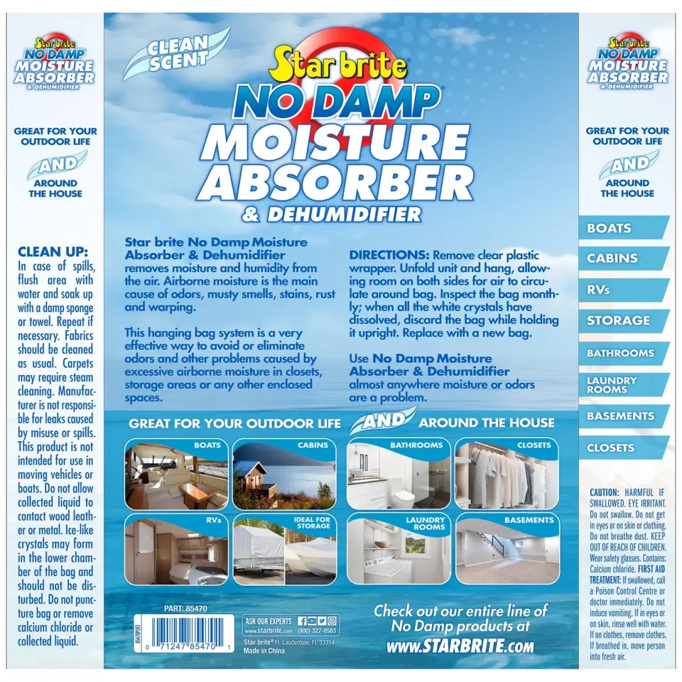 Starbrite® - No Damp Asılabilir Nem Alıcı (450 g): Teknede ve Kapalı Alanlarda Rutubete, Küf Kokusuna ve Paslanmaya Son!