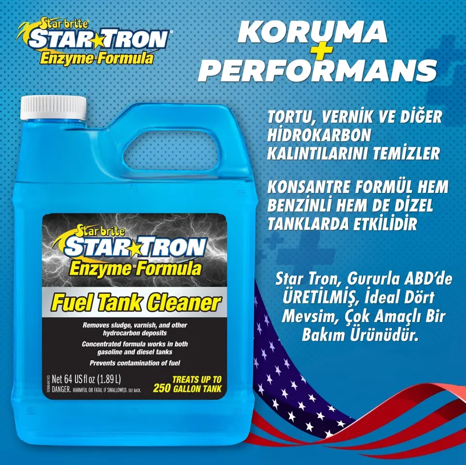 Starbrite® - Star Tron Enzim Katkılı Yakıt Tankı Temizleyici (1.9 Litre): Yakıt Çamuruna ve Bayat Yakıta Enzim Gücüyle Kesin Çözüm!