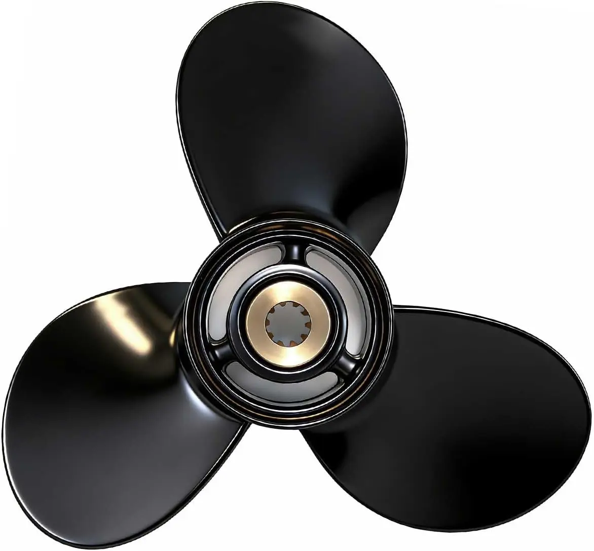 Yamarine Suzuki Dıştan Takma Motor Pervanesi 8/20HP Outboard Propeller ''Black Series'' Diameter: 9 1/4Ø x Pitch: 10'' Spline: 10 Diş (58100-90L60-019)