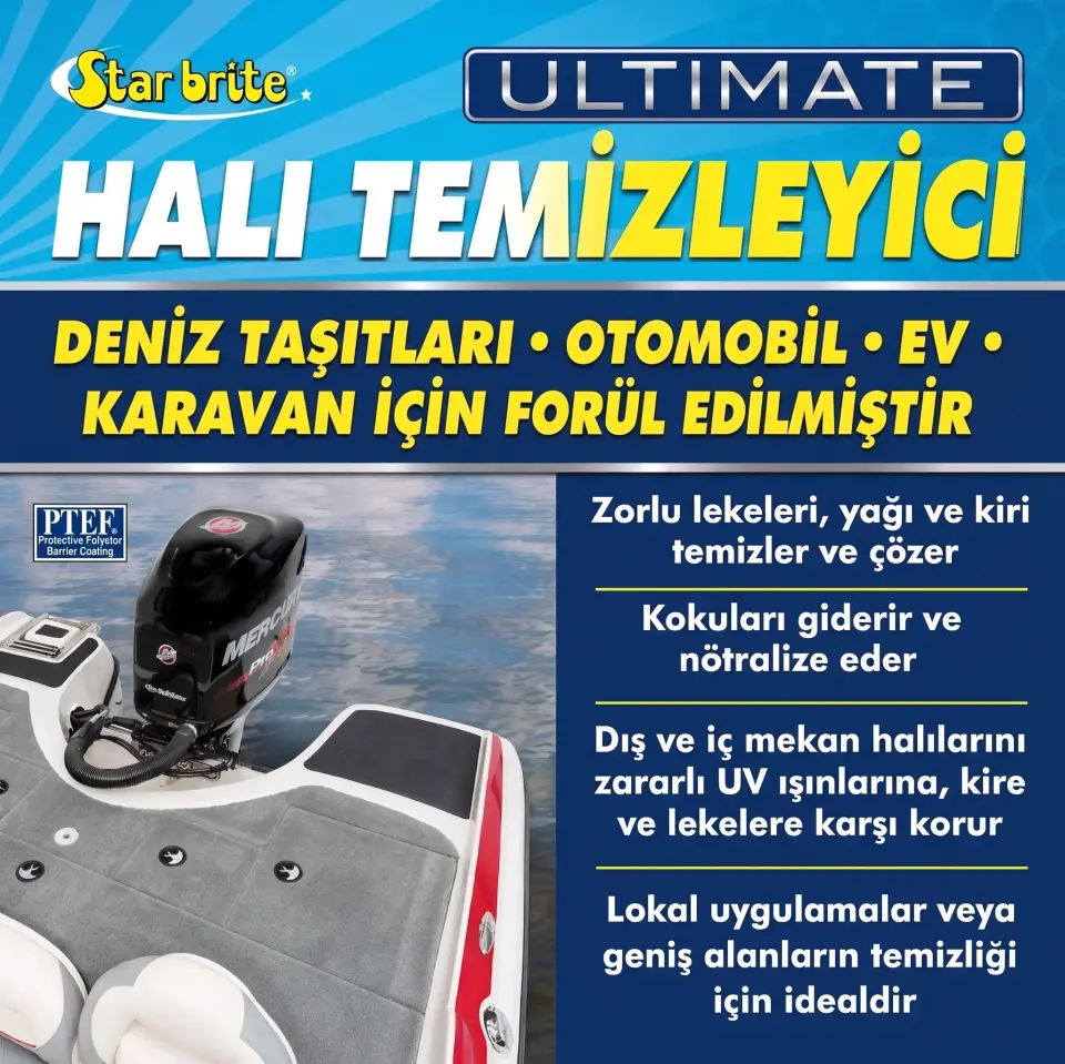 Starbrite® - Ultimate Halı Kir ve Leke Temizleyici (650 ml): Halılarınızdaki İnatçı Yağ ve Lekelere Köpük Gücüyle Son Verin!
