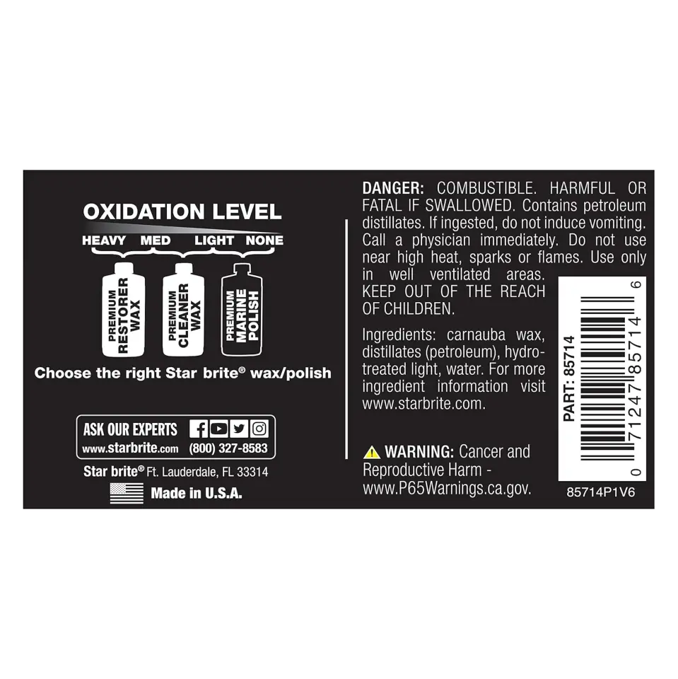 Starbrite® - PTEF® Teflonlu Premium Marin Cila (397 Gr): Diğer Cilalardan 5 Kat Daha Dayanıklı, Aynamsı Parlaklık ve Üstün UV Kalkanı!