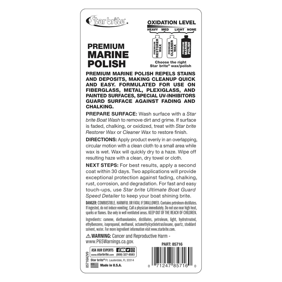 Starbrite® - PTEF® Teflonlu Premium Marin Cila (473 ml): Standart Cilalardan 5 Kat Daha Dayanıklı, Aynamsı Parlaklık ve Üstün UV Zırhı!