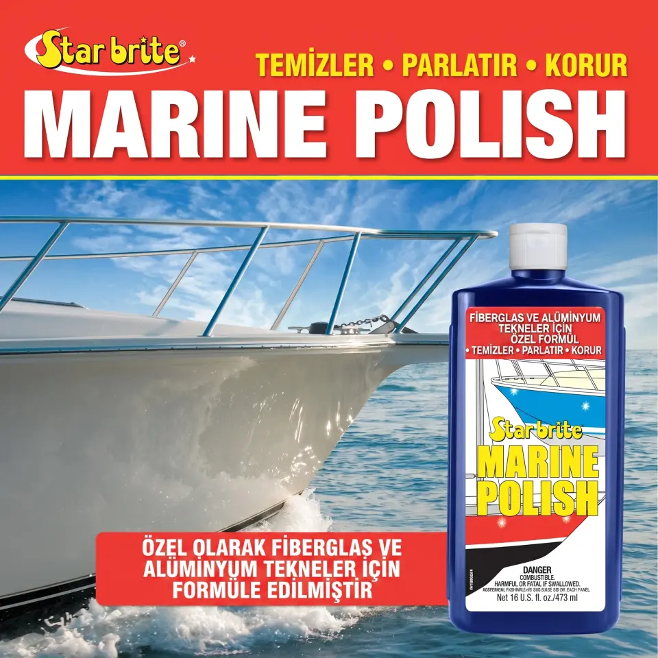 Starbrite® - Klasik Marin Cila (473 ml): Standart Cilalardan 4 Kat Daha Dayanıklı, Matlaşmış Yüzeylere Uzun Ömürlü Parlaklık ve UV Zırhı!