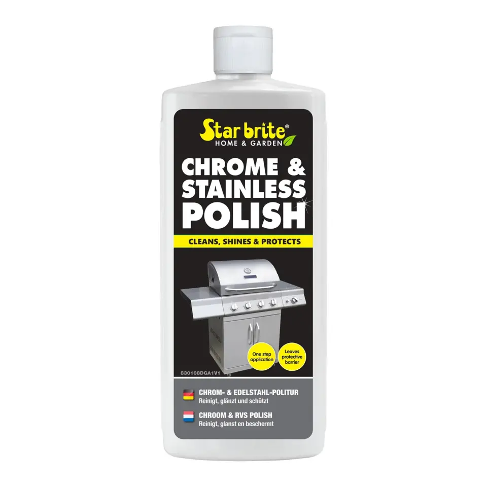 Starbrite® -  Krom ve Paslanmaz Çelik Parlatıcı (237 ml): Metal Aksamlarınızda Sert Ovmaya Son, Tuz ve pasa Karşı Uzun Ömürlü Ayna Parlaklığı!