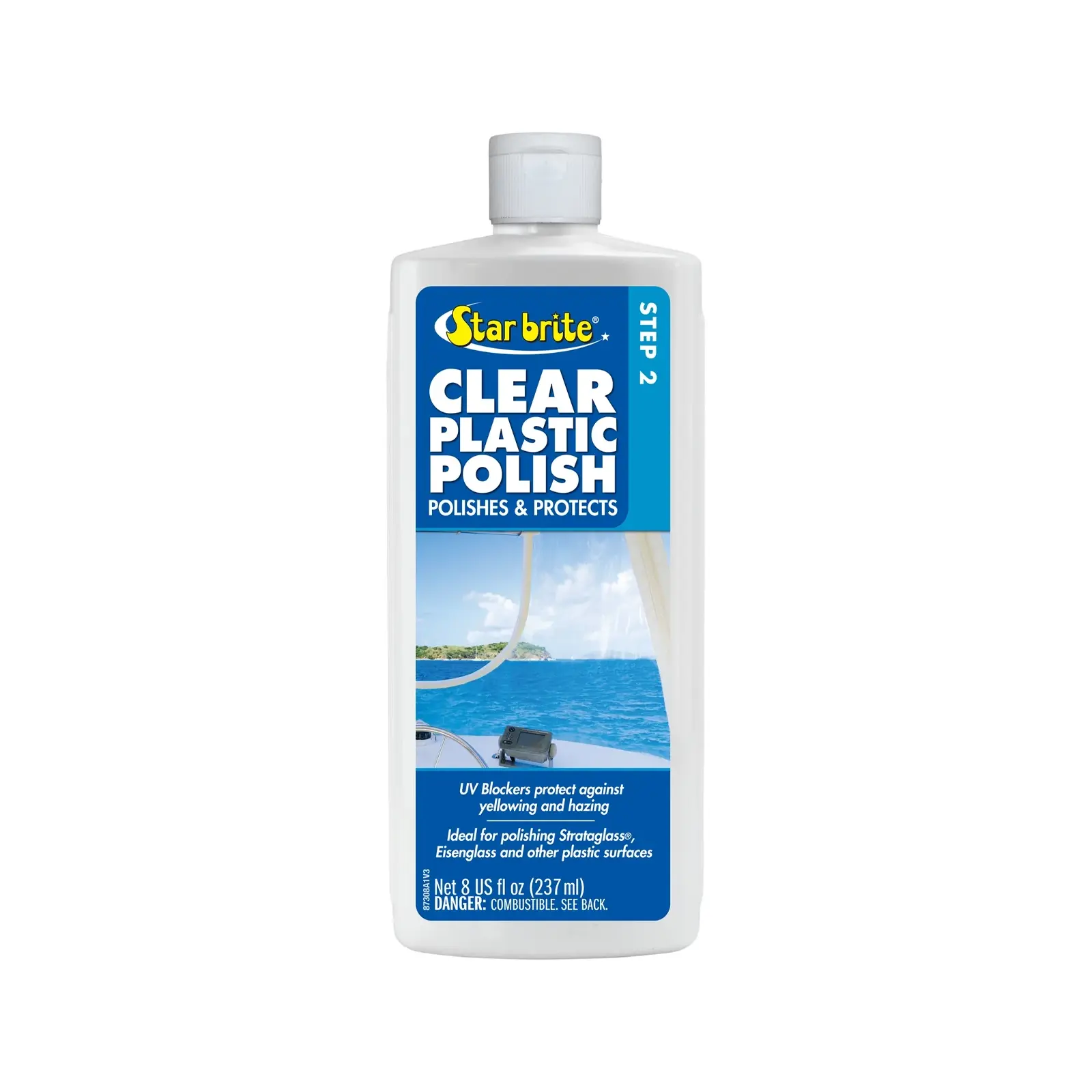 Starbrite® - Şeffaf Plastik Çizik Giderici - 2. Adım (237 ml): Teknelerinizdeki Sararmış ve Matlaşmış Plastiklere İlk Günkü Berraklığını Geri Verin!