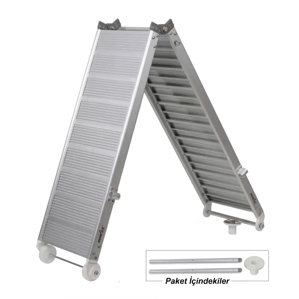Sealux - Pasarella Tip 1K (Katlanır) Alüminyum (210x35 cm - 9,75 kg): Montaj Ayağı ve Tutamak Dahil
