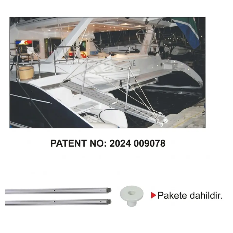 Sealux - Pasarella Tip 3S (Katlanmaz) Alüminyum (300x40 cm - 21,50 Kg): Uzun Geniş Sabit Seri, Montaj Ayağı ve Tutamak Dahil