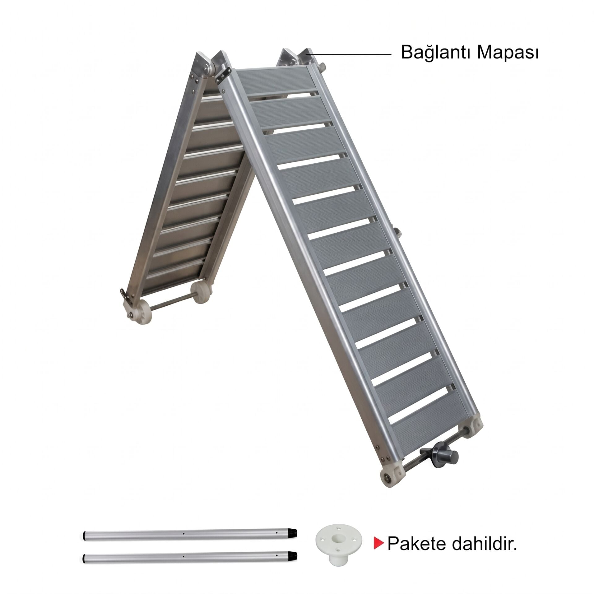 Sealux - Pasarella Tip 3K (Katlanır) Alüminyum (300x40 cm - 23,40 kg): Uzun Geniş Katlanır Seri, Montaj Ayağı ve Tutamak Dahil