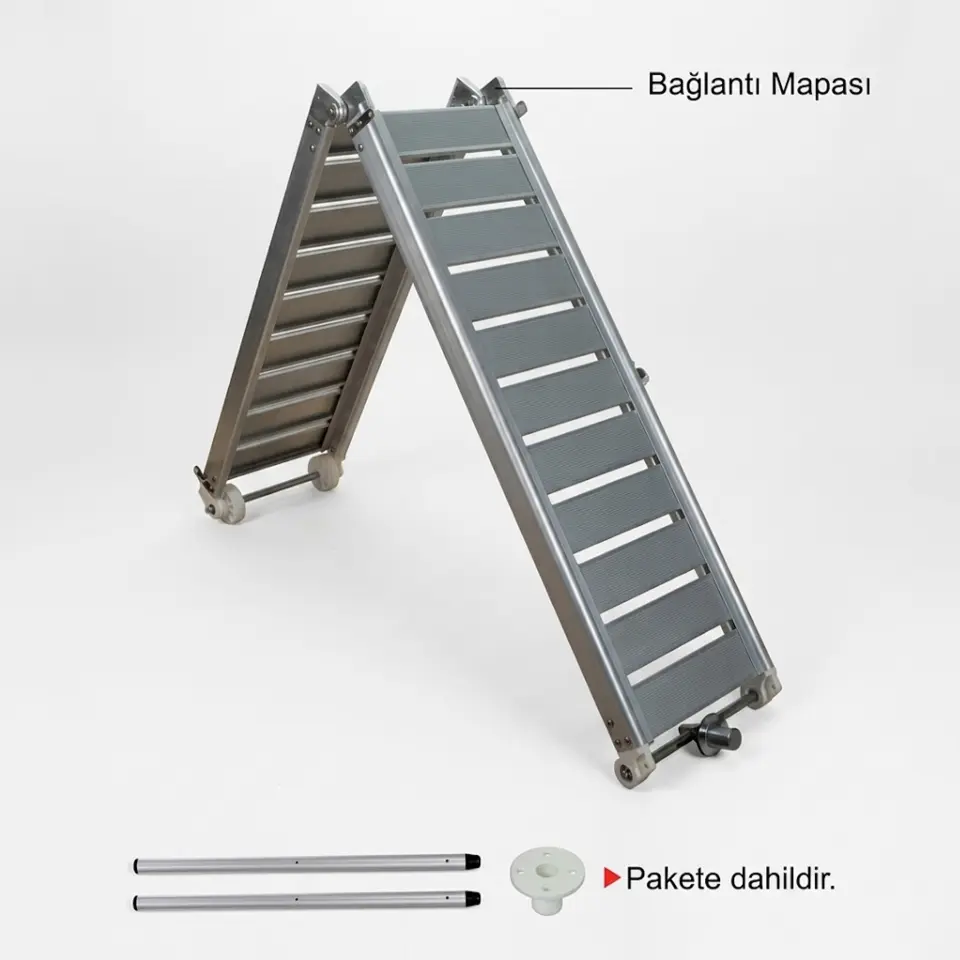 Sealux Tip 3-3K Pasarella Ahşap Basamaklı - 300x40 cm - 23,40 kg (Katlanır) - Montaj Ayağı ve Tutamak Dahil