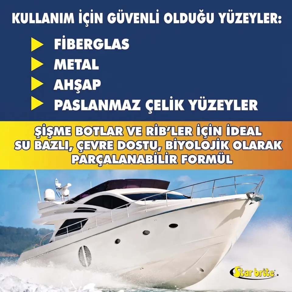Starbrite® - Tekne Altı Temizleyici (950 ml): Kekamoz, Midye ve İnatçı Su Çizgisi Lekelerine Karşı En Güçlü Silahınız!