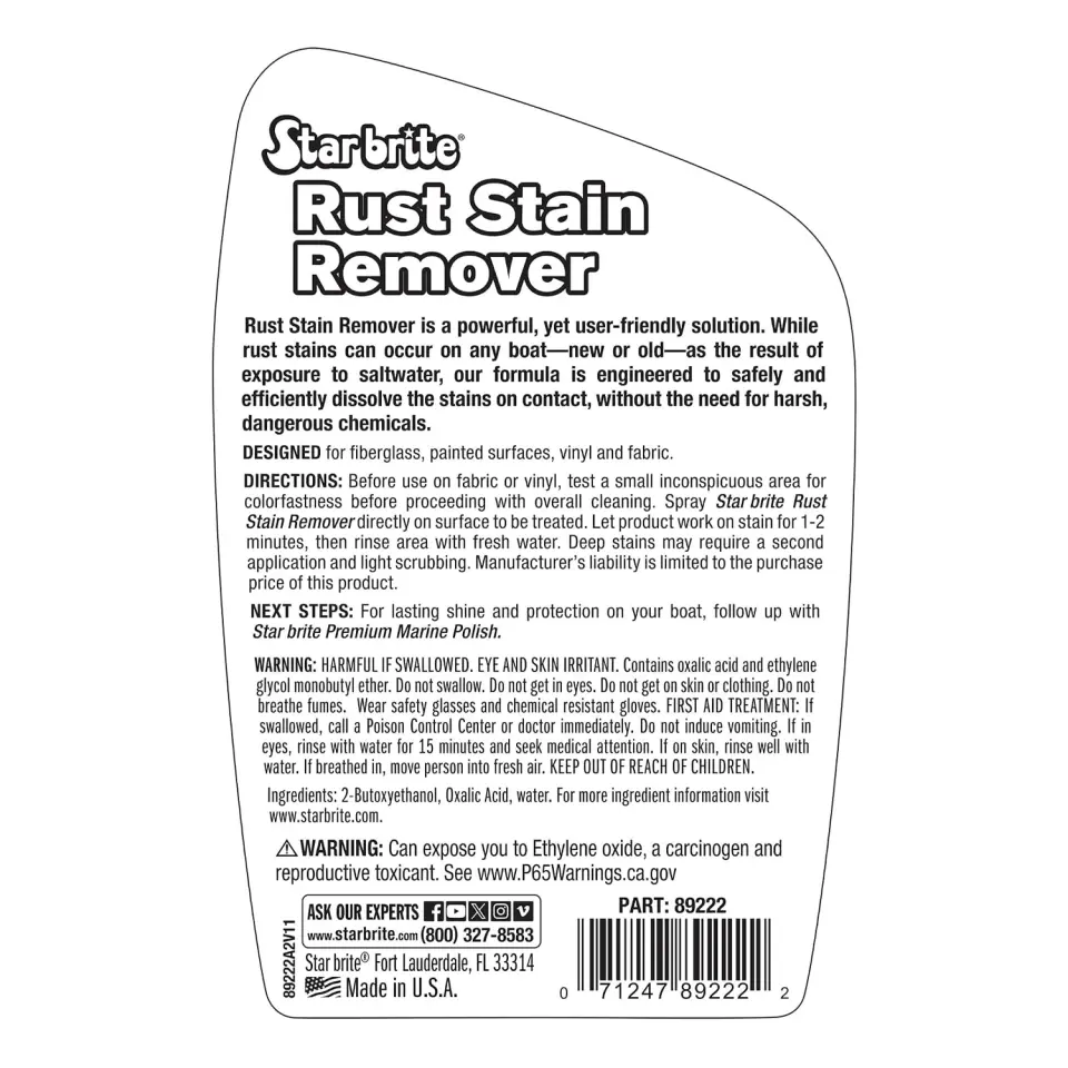 Starbrite® - Pas Lekesi Çıkarıcı (650 ml): Ovma Yok, Fırçalama Yok; Pas Lekelerine Sprey Gücüyle Anında Son Verin!