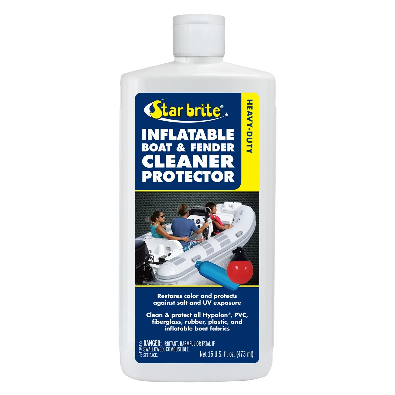 Starbrite® - Şişme Bot ve Usturmaça Ağır Hizmet Temizleyici (473 ml): Botunuzu Zahmetsizce Yenileyin, UV ve Tuz Sularına Karşı Zırhla Donatın!